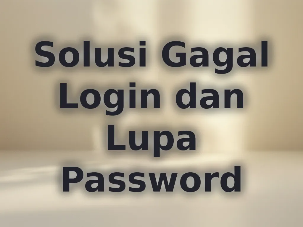 Solusi Gagal Login dan Lupa Password